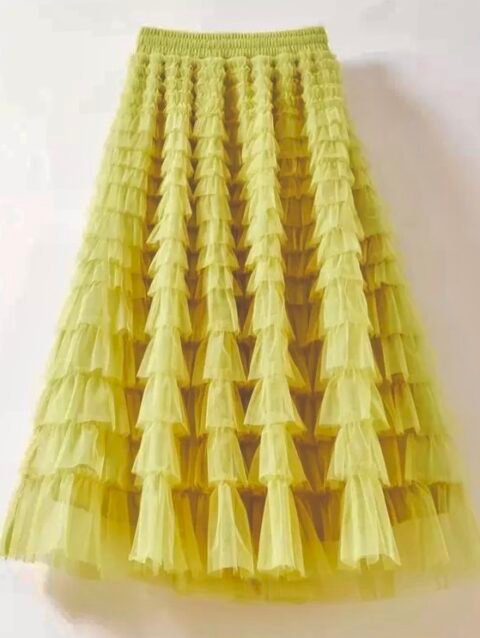 Cupcake Veil - Matcha green - Layered Tulle Maxi Skirt
