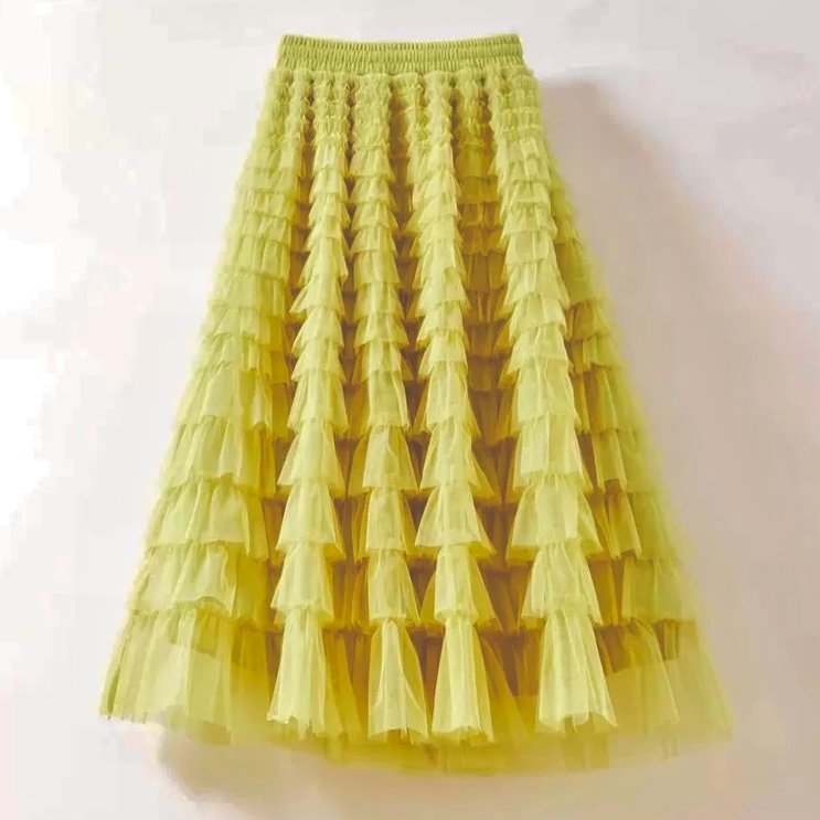 Cupcake Veil  - Matcha green - Layered Tulle Maxi Skirt