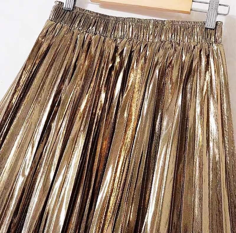Metallic Gleam - Champagne gold - Women's Skirt - Image 4