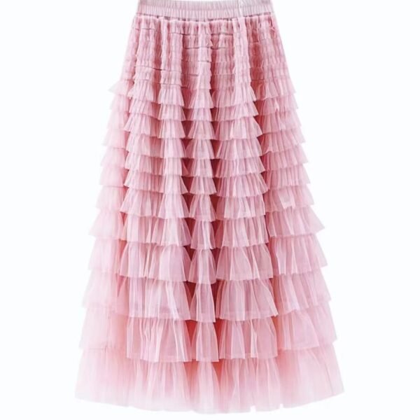 Cupcake Veil  - Nude Pink - Layered Tulle Maxi Skirt