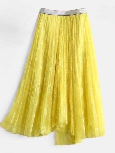 Cocktail - Marigold Lace - Layered Tulle Skirt