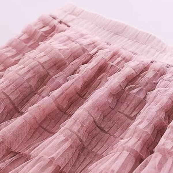Cupcake Veil  - Nude Pink - Layered Tulle Maxi Skirt - Image 5