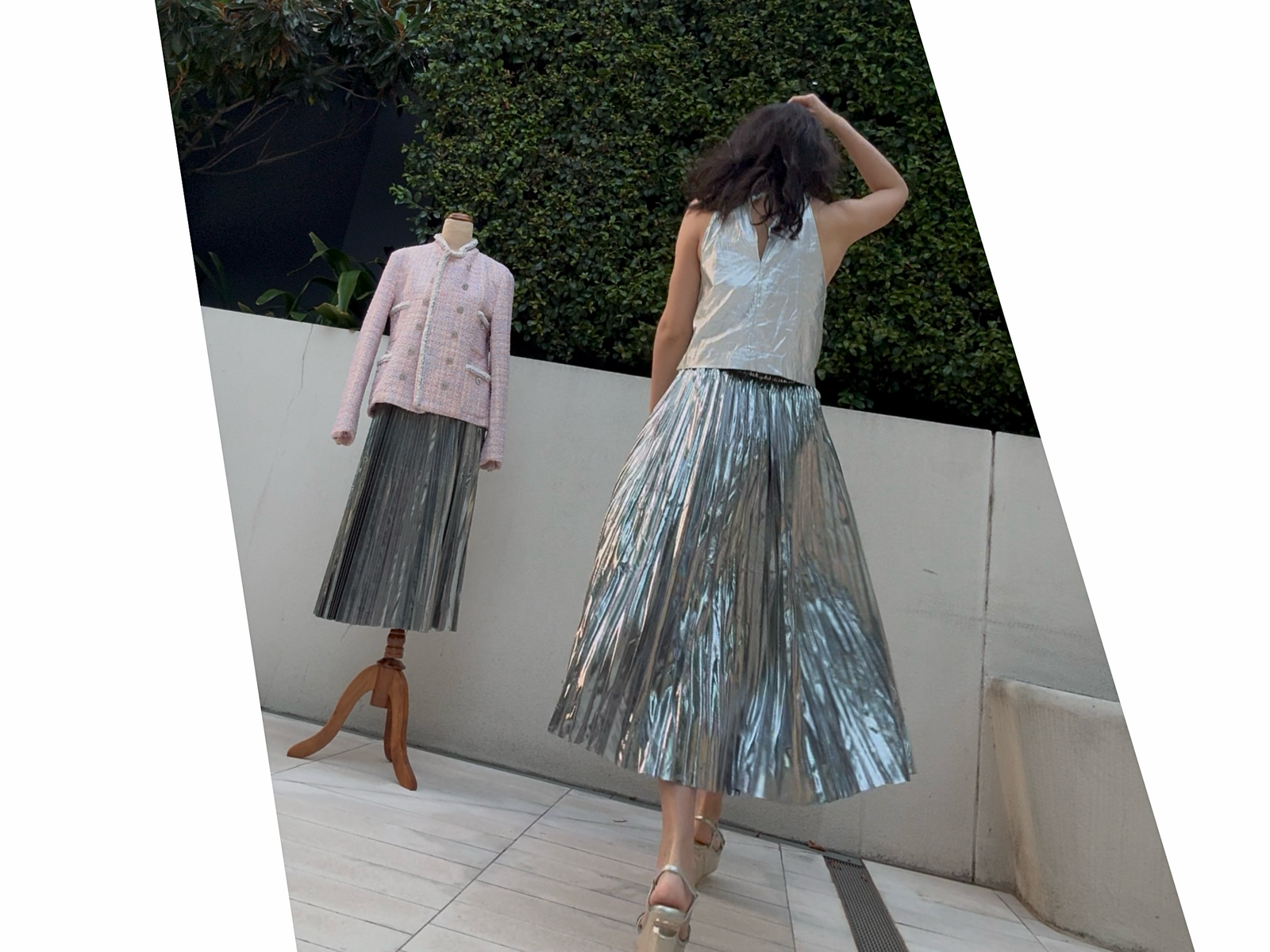 Metallic Gleam - Sliver - Women's Skirt - Image 3