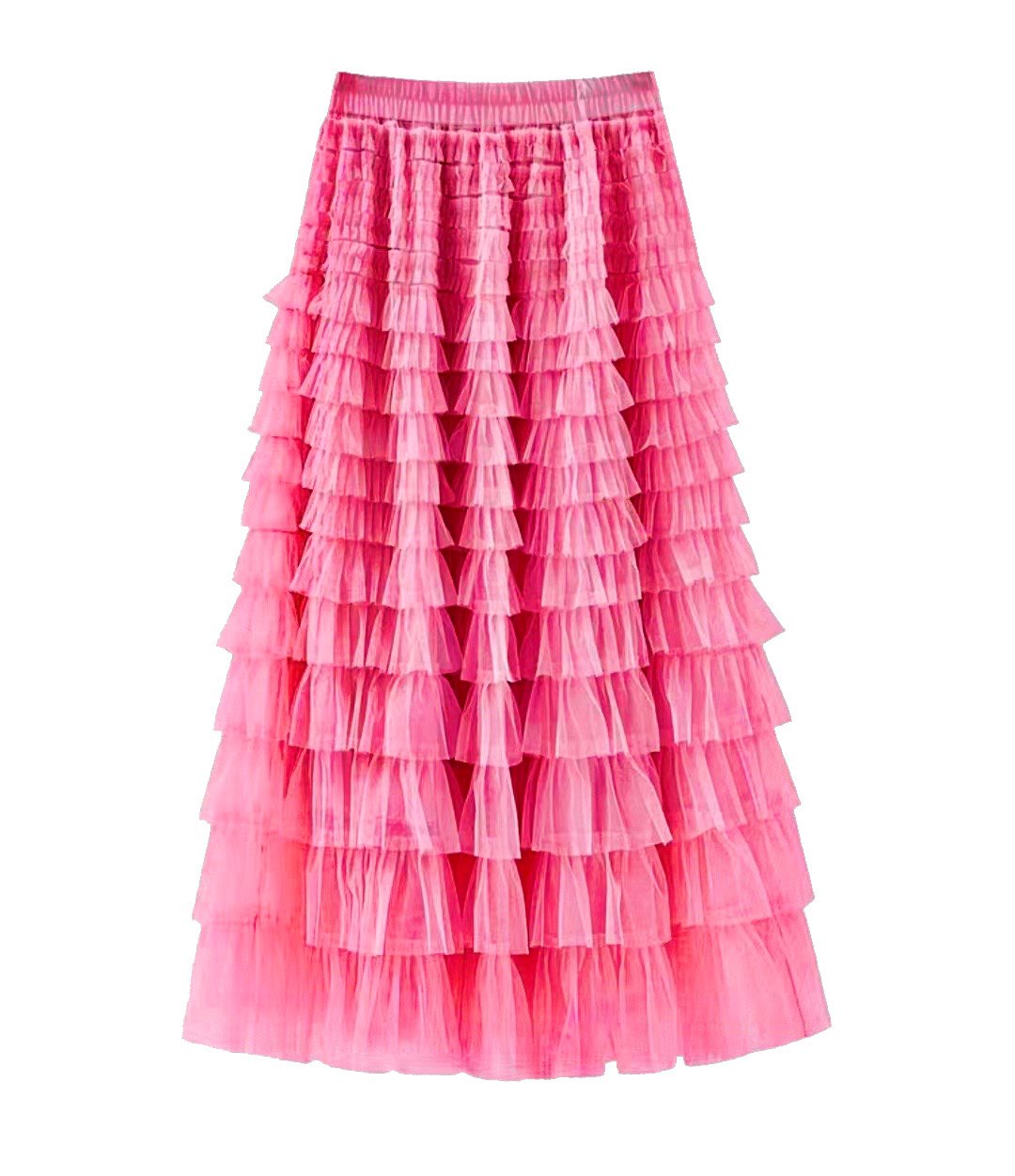 Cupcake Veil  - Pink - Layered Tulle Maxi Skirt