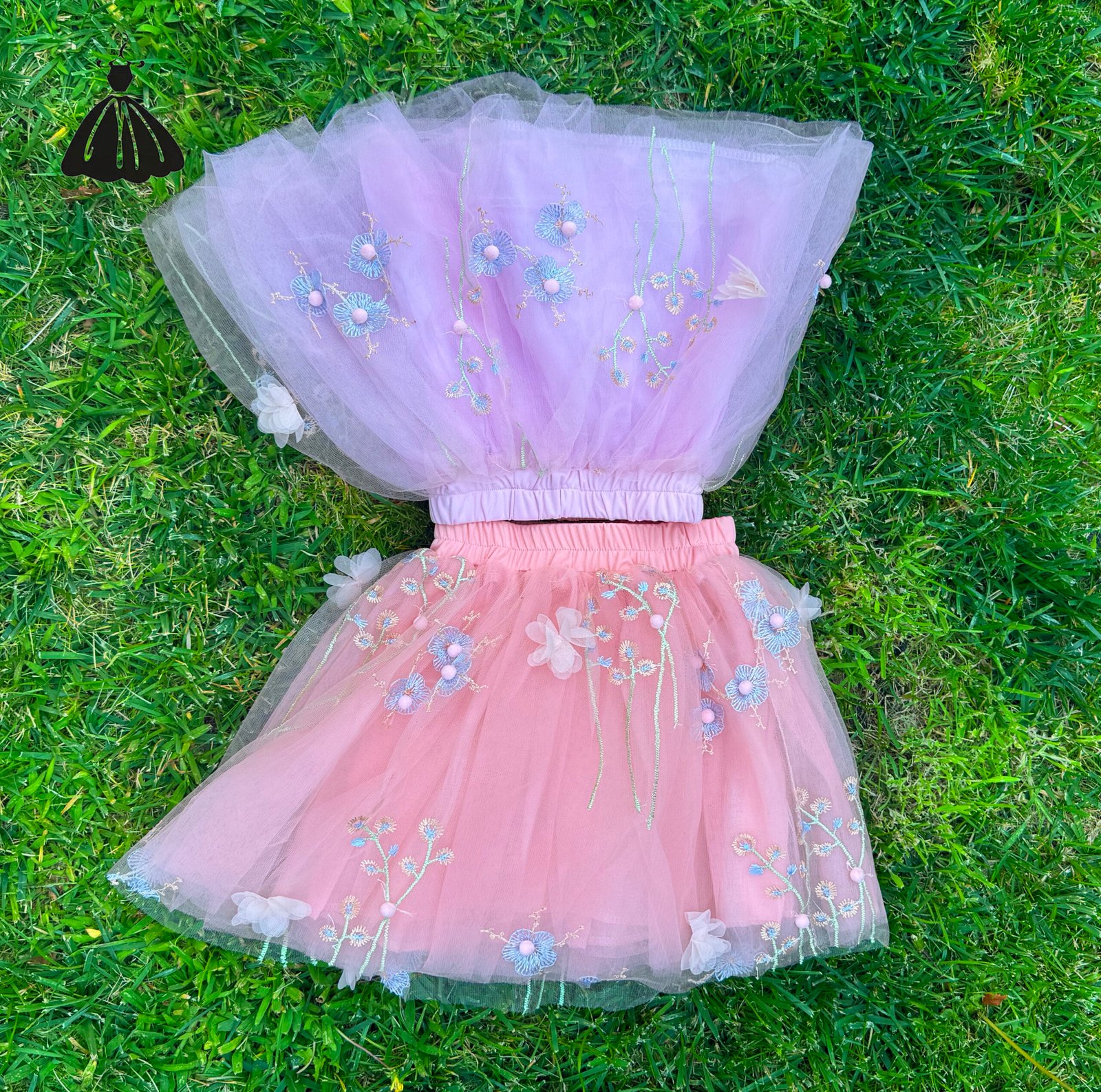 Plum Blossom Veil - Girls Skirt (2-10yrs) - Image 7