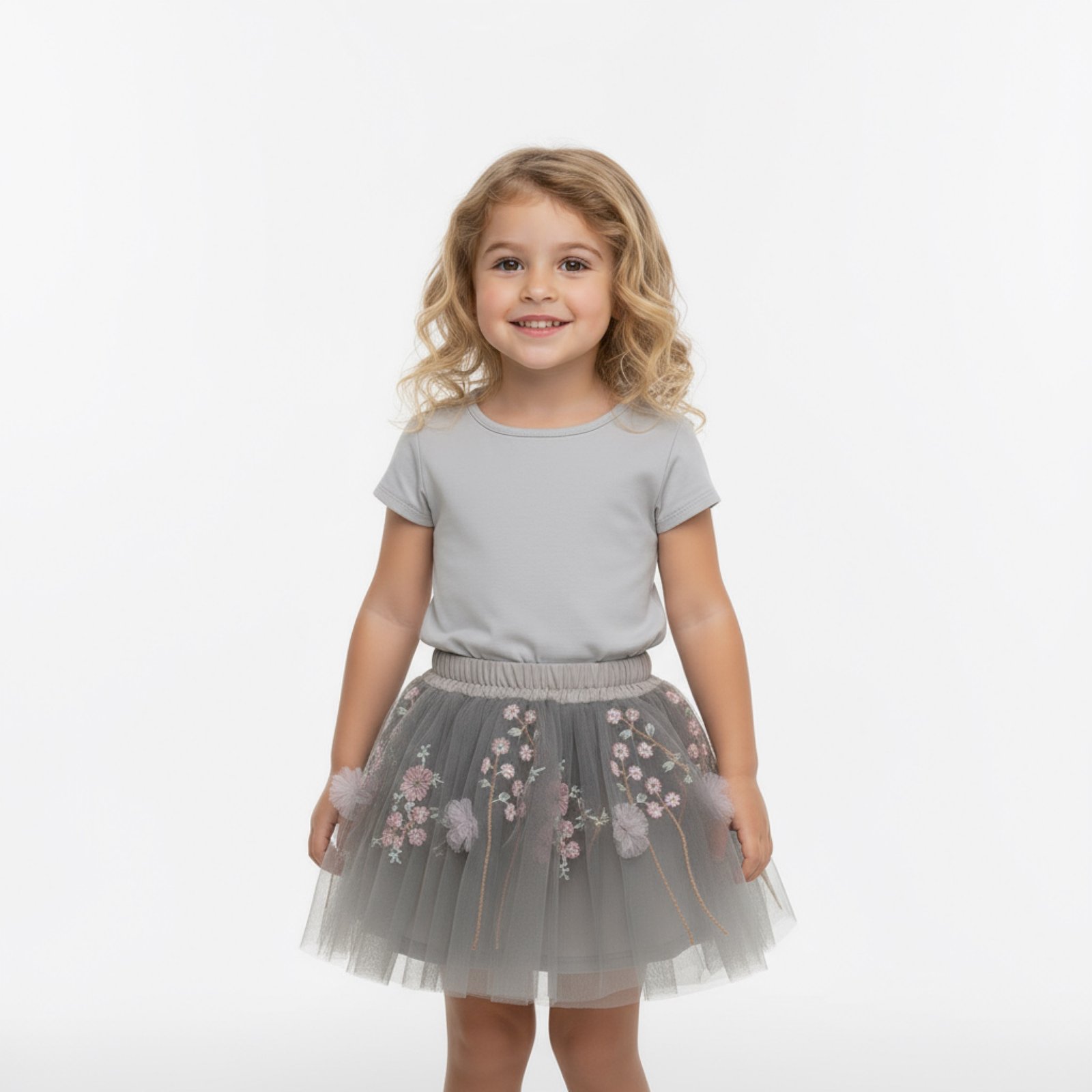 Plum Blossom Veil - Girls Skirt (2-10yrs) - Image 3