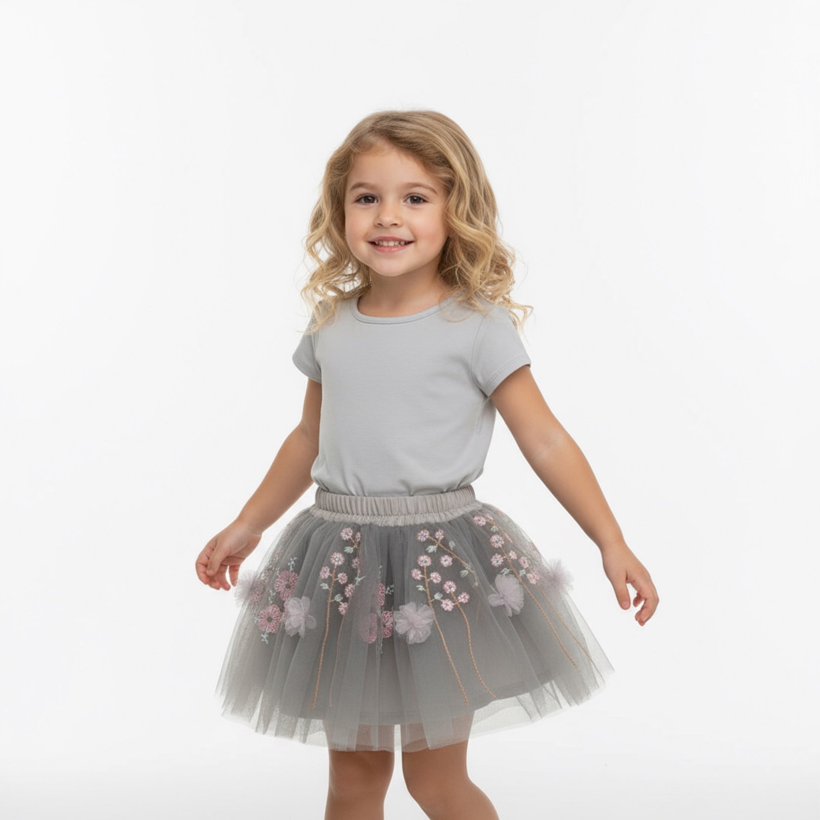 Plum Blossom Veil - Girls Skirt (2-10yrs) - Image 4