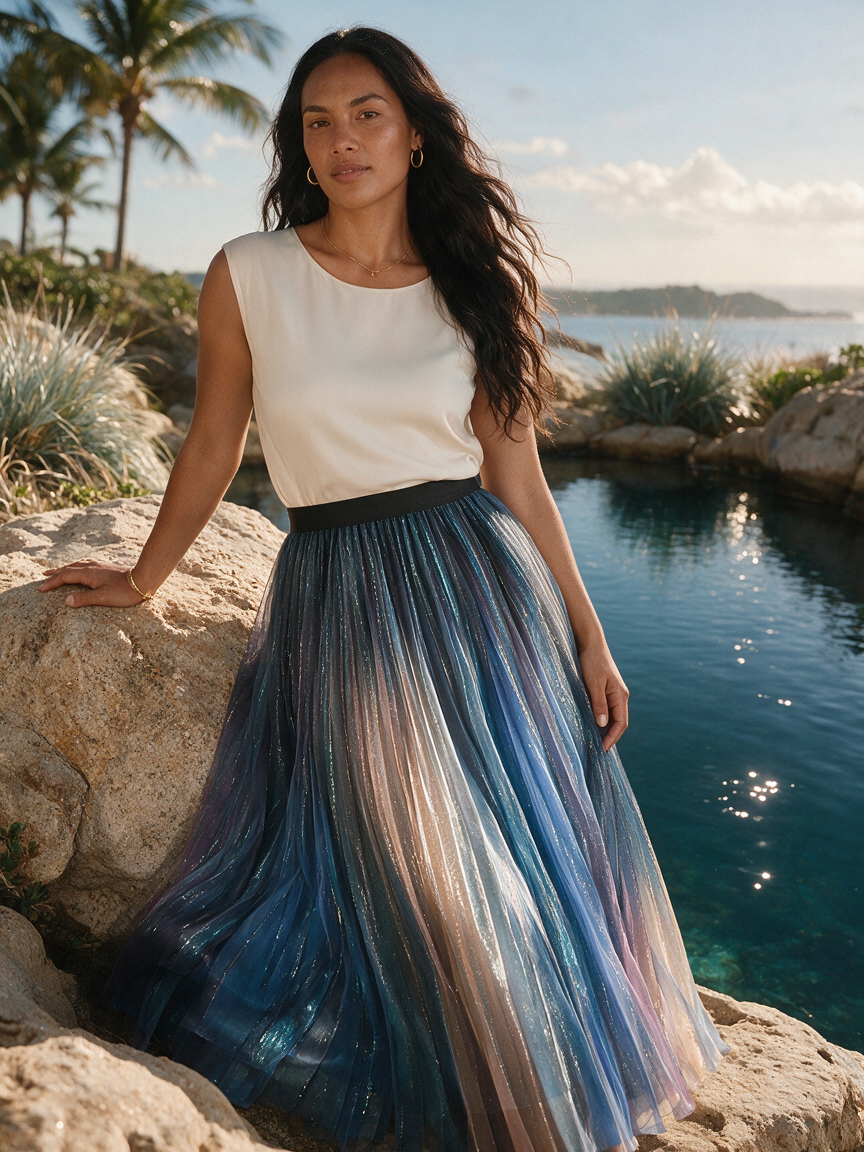 Mermaid-Inspired Pink - Women's Skirt - Image 3