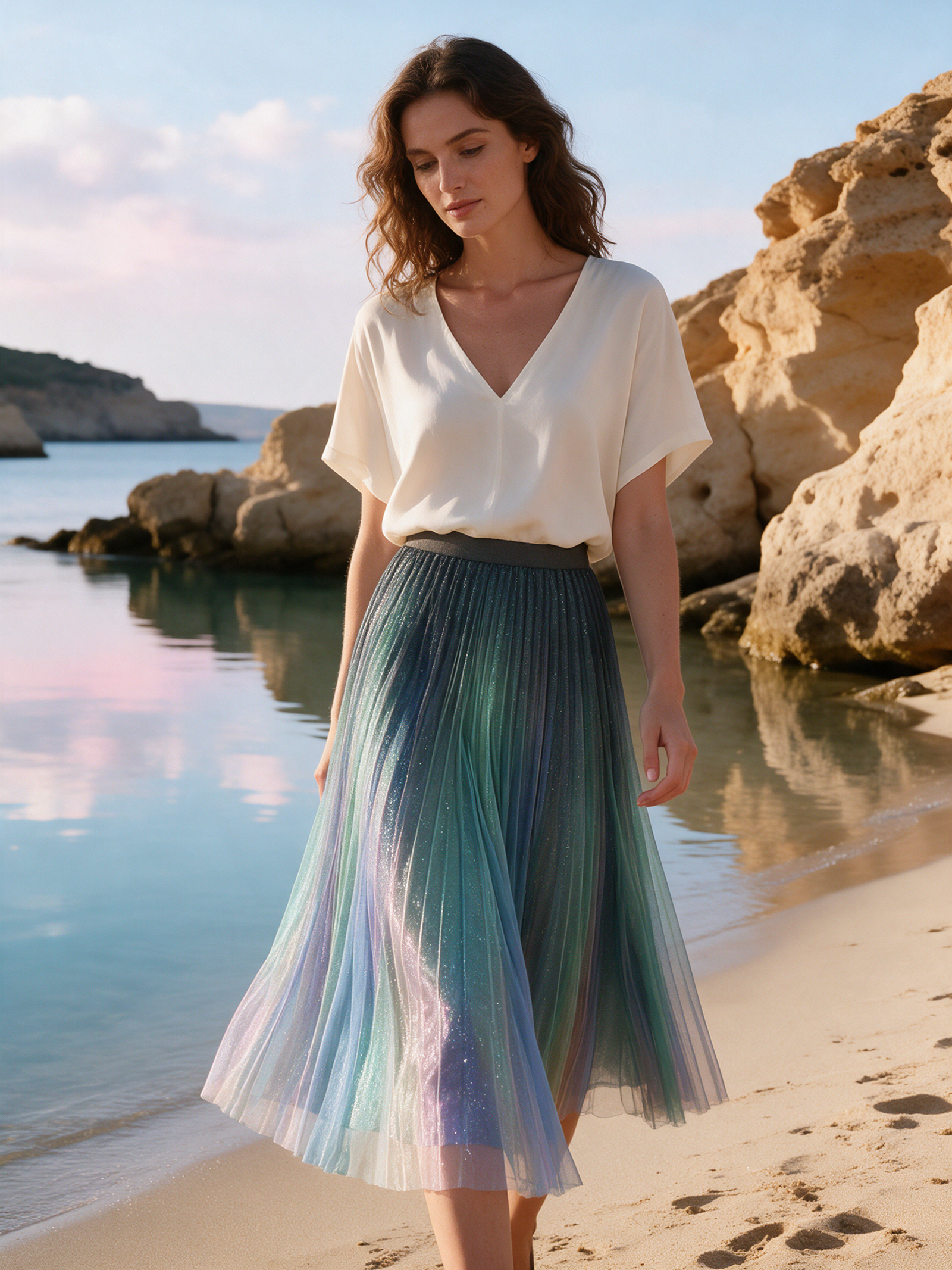 Mermaid-Inspired Pink - Women's Skirt - Image 4