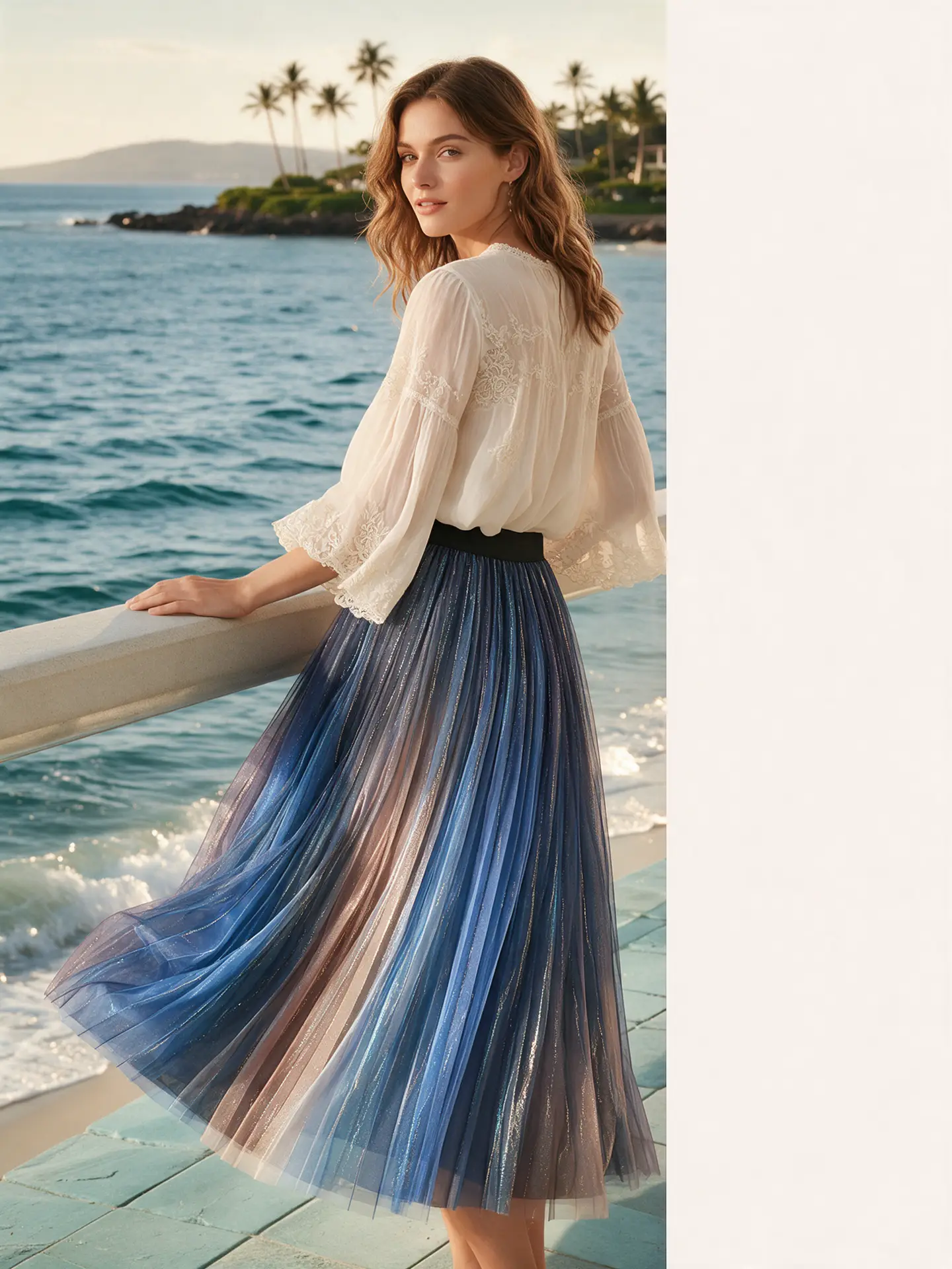 Mermaid-Inspired Gold - Women's Skirt - Image 3