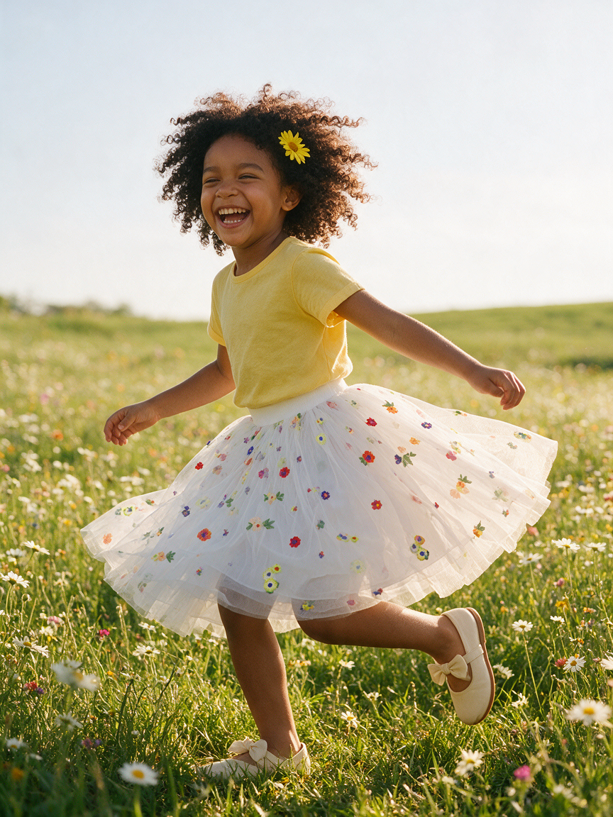 Daisy Delight Veils - Girls Skirt (2-10yrs) - Image 5