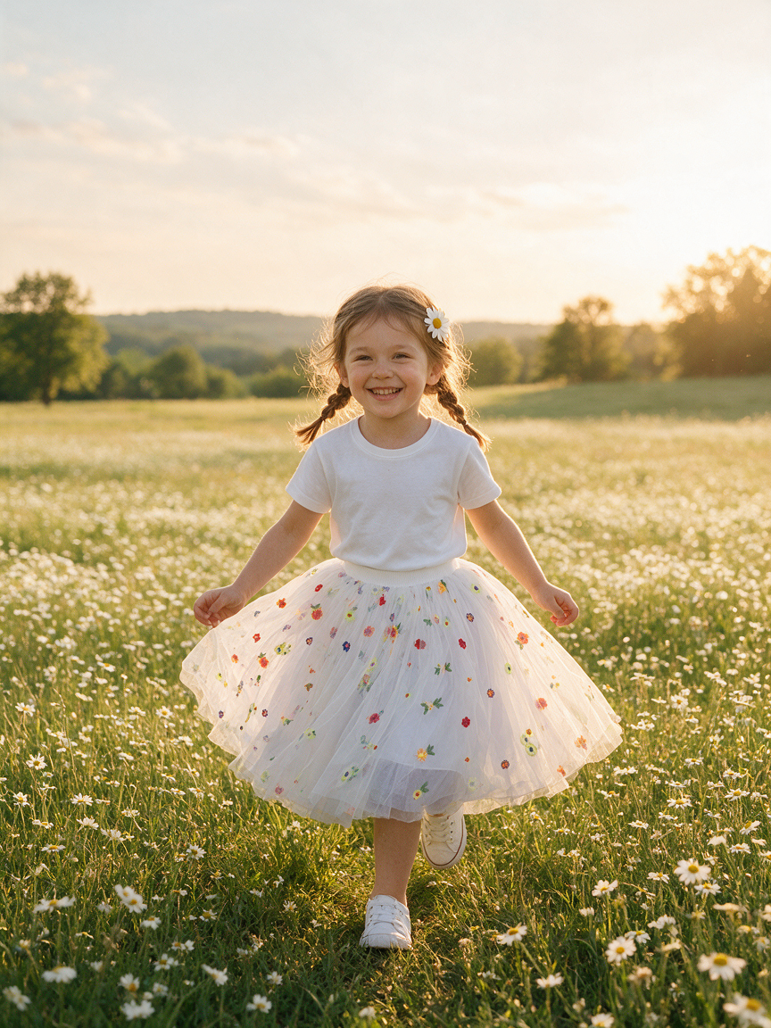 Daisy Delight Veils - Girls Skirt (2-10yrs) - Image 2
