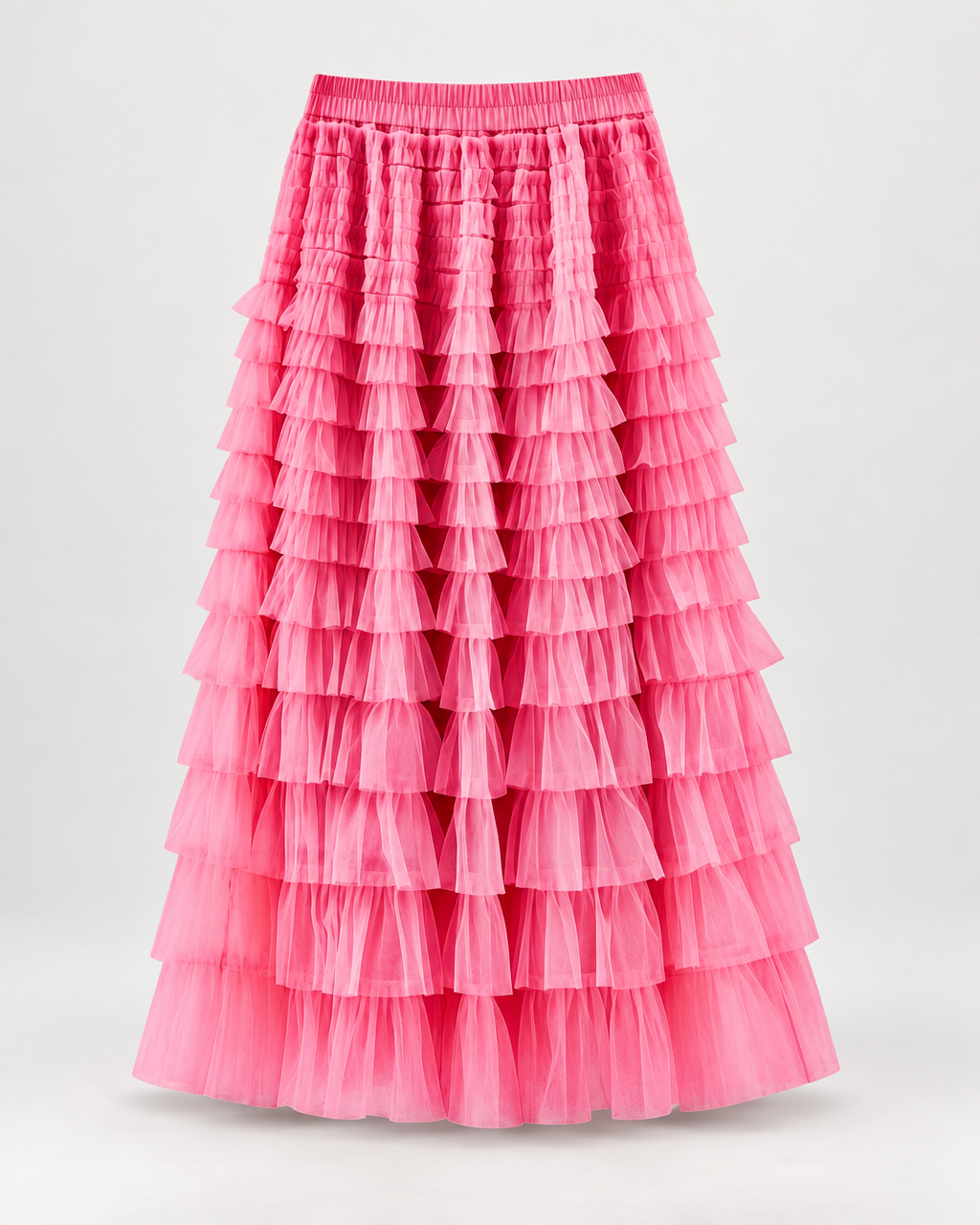Cupcake Veil - Pink - Layered Tulle Maxi Skirt
