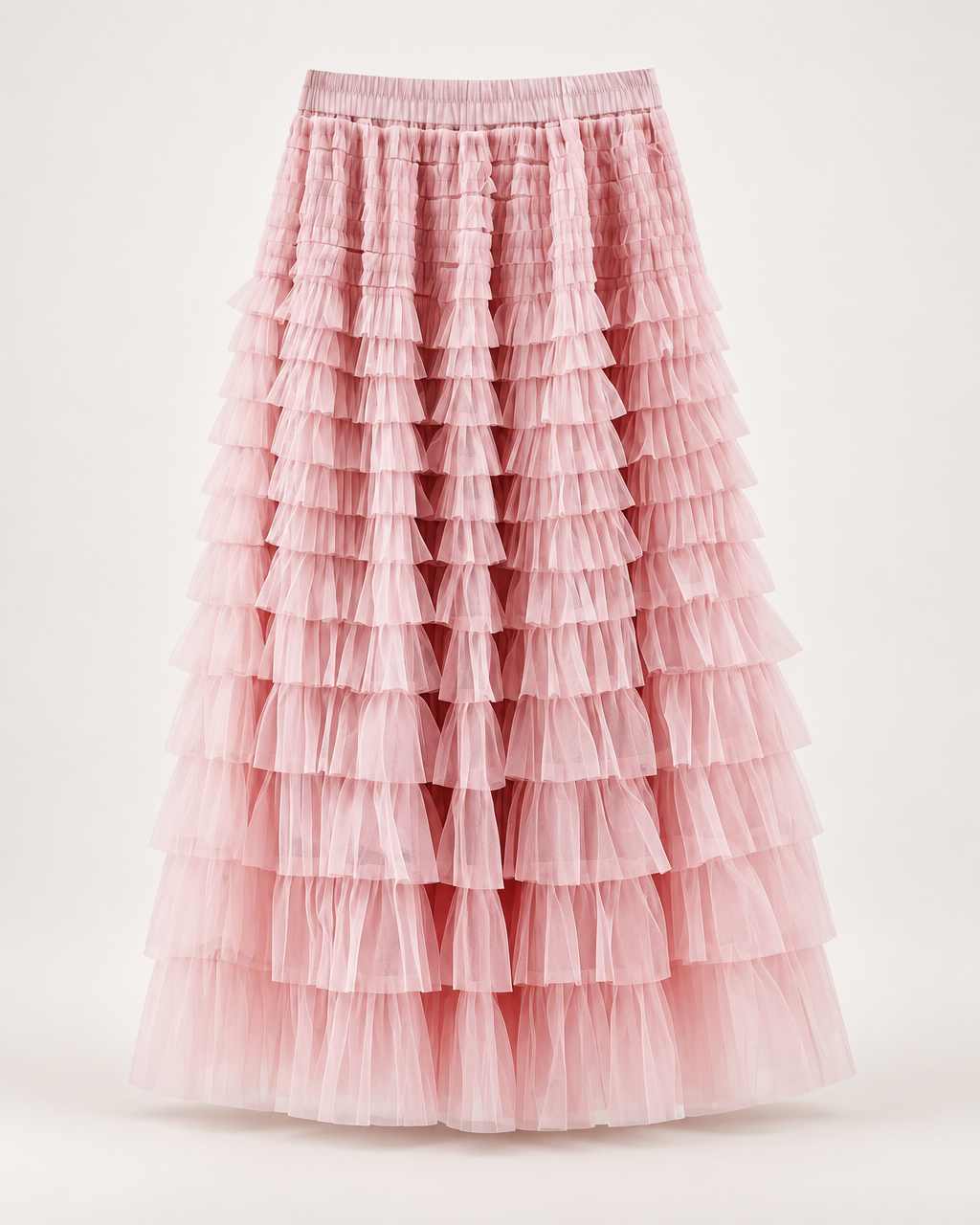 Cupcake Veil - Nude Pink - Layered Tulle Maxi Skirt